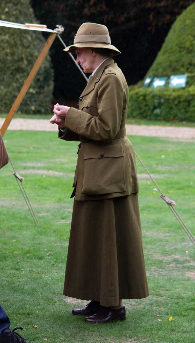 WW1 medical lady at Highbury Hall's open day